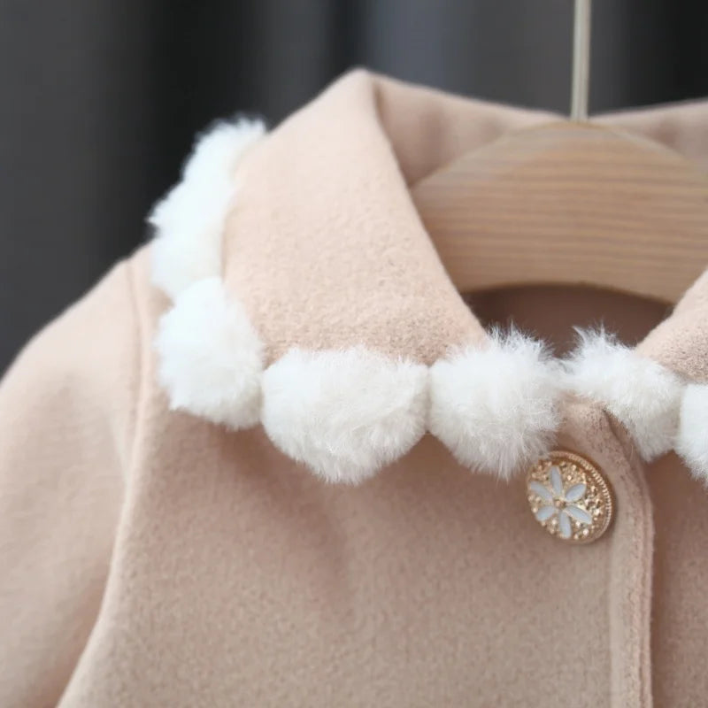 Baby Girl Collar Design Long Sleeves Winter Outfit