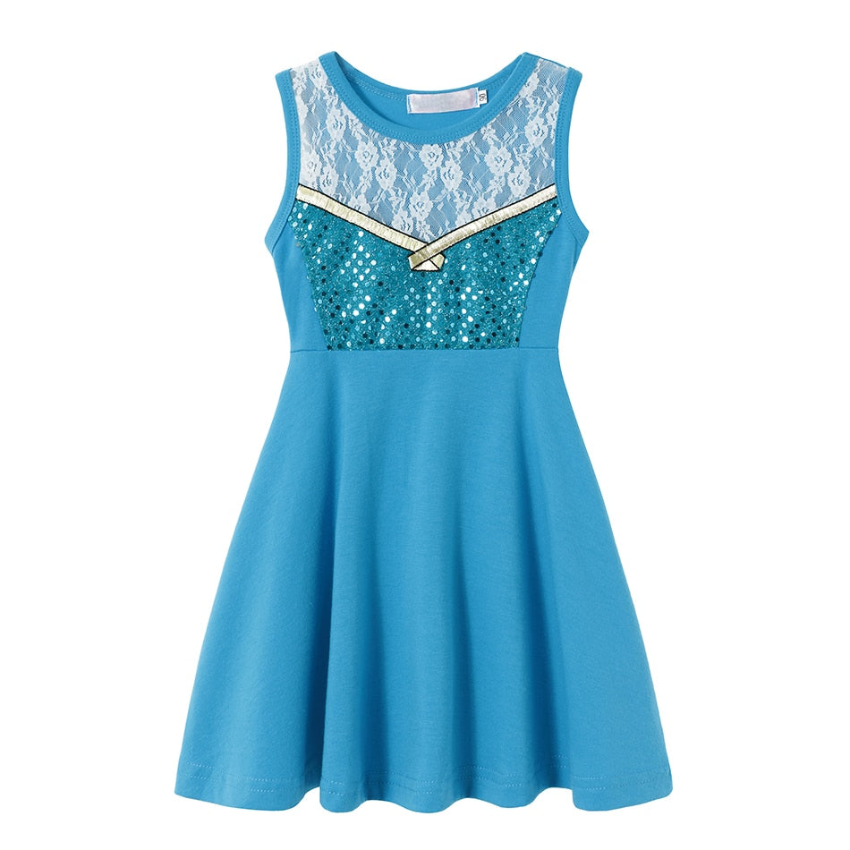 Kids GIrls Disney Princess Birthday Party Costume for Summer childrensterritory