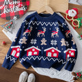 Kids Round Neck Christmas Design Warm Sweater childrensterritory