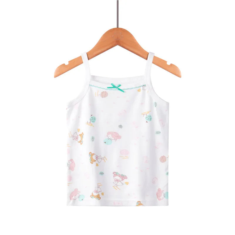 Kids Cotton Multiple Styles Camisole Vests For Summer childrensterritory