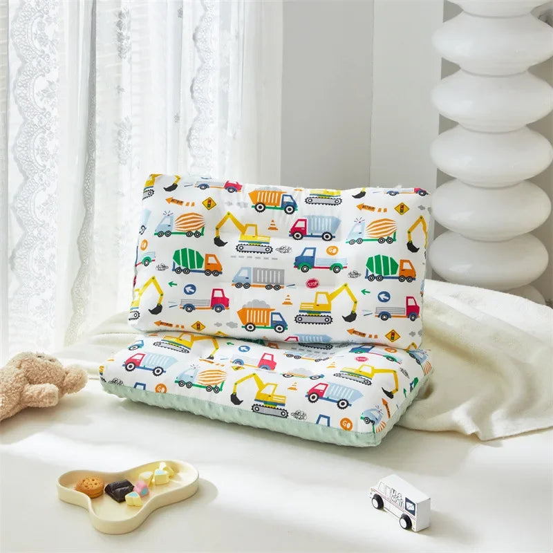 Cartoon Print Breathable Soft Gauze Baby Velvet Pillow childrensterritory