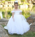 Beautiful Off-Shoulder Ball Gown for Young Girls childrensterritory