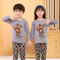 Long Sleeve Cartoon Design Kids Winter Warm Pajamas Sets childrensterritory