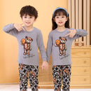 Long Sleeve Cartoon Design Kids Winter Warm Pajamas Sets childrensterritory