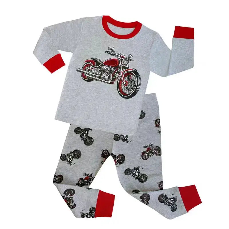 Long-Sleeved Cartoon Print Autumn Kids Clothing Set
