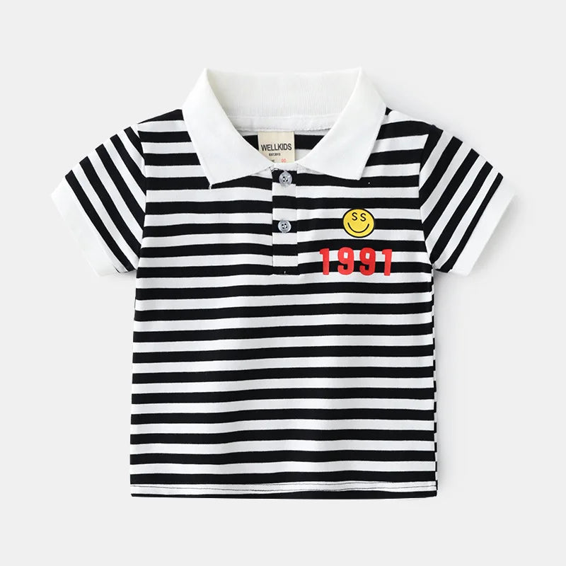 Kids Boys Formal Cotton Polo T-Shirts for Summer