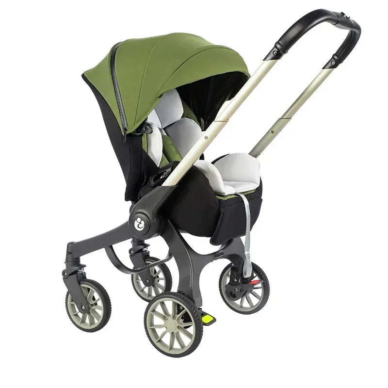 4-in-1 Multifunctional Baby Two-way Stroller with Basket type Car Seat
