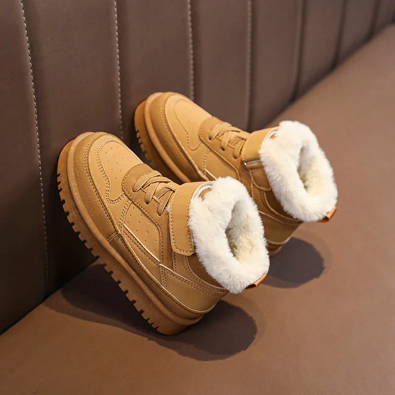 Trendy Kids furry Warm Waterproof Casual Shoes childrensterritory