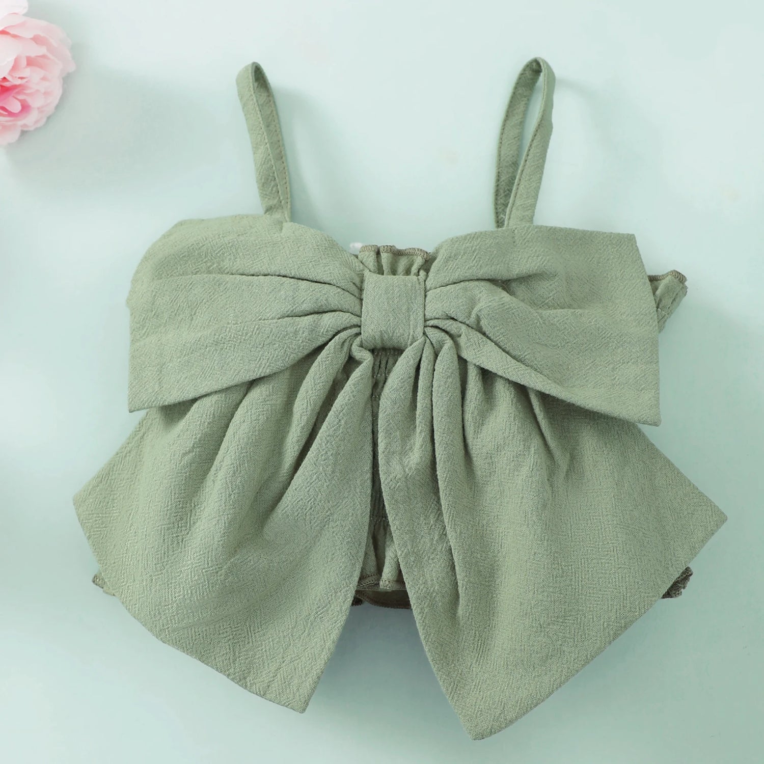 Kid Girl Sling Tank Top and Floral Pant Clothing Set