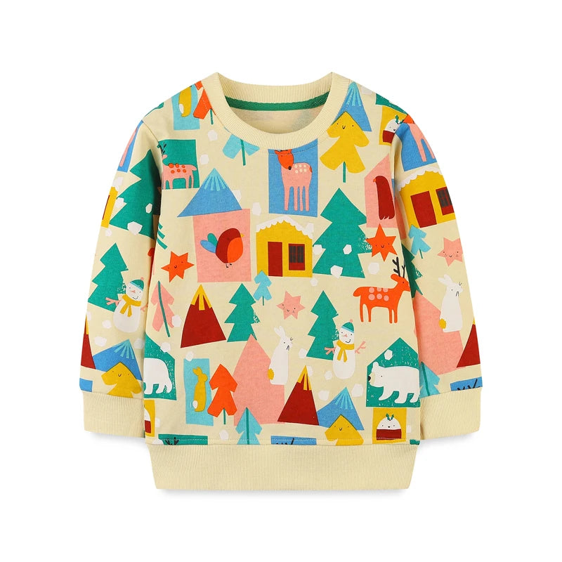 Little Girls Lovely Cotton Printed Sweatshirts