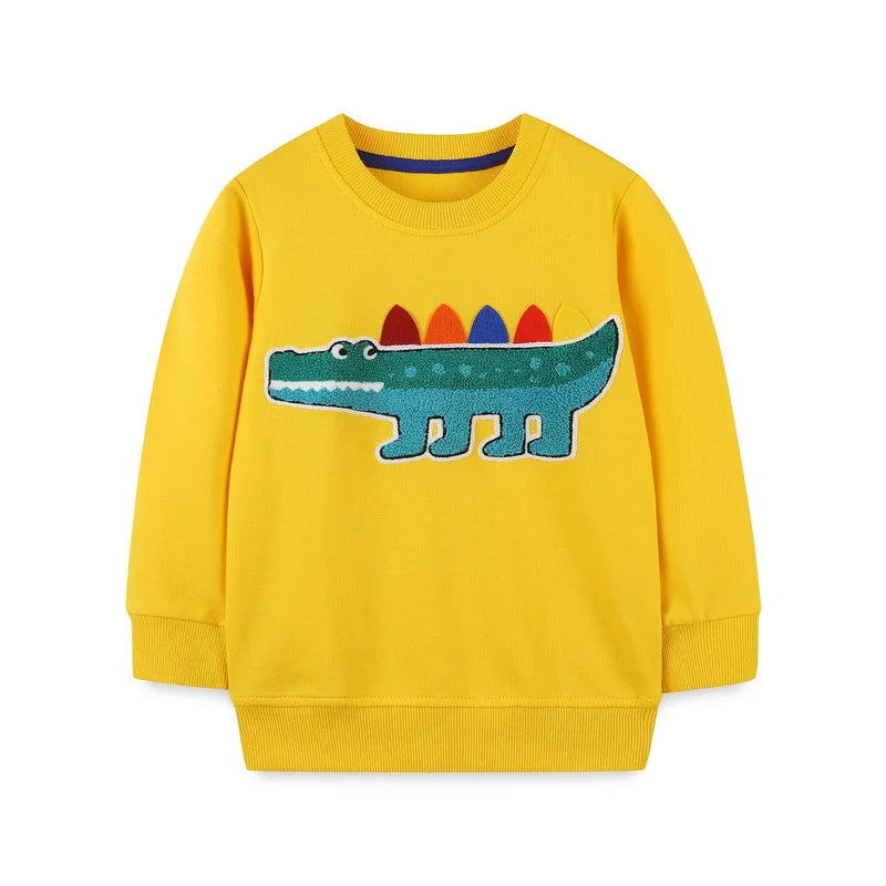 Little Boys Cartoon Print Casual Cotton Sweatshirt childrensterritory