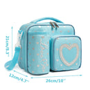 Kids Printed Waterproof Thermal Lunch Bags with Bottle Pocket