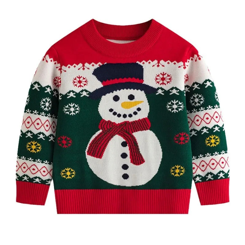 Kids’ Christmas Design Long-Sleeved Winter Sweater