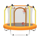 55'' Easy Assembly Kids Trampoline with Basketball Hoop childrensterritory