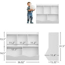 Multi-Shelf Kids Bookshelf and Toy Storage Cabinet