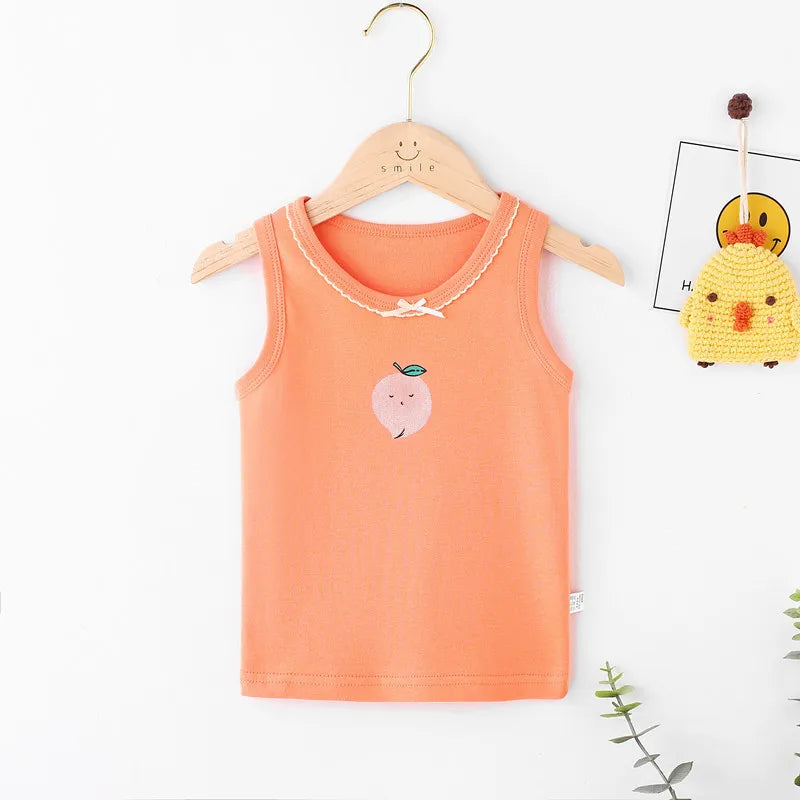 Kids Cotton Multiple Styles Camisole Vests For Summer childrensterritory
