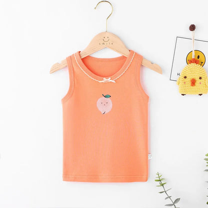 Kids Cotton Multiple Styles Camisole Vests For Summer childrensterritory
