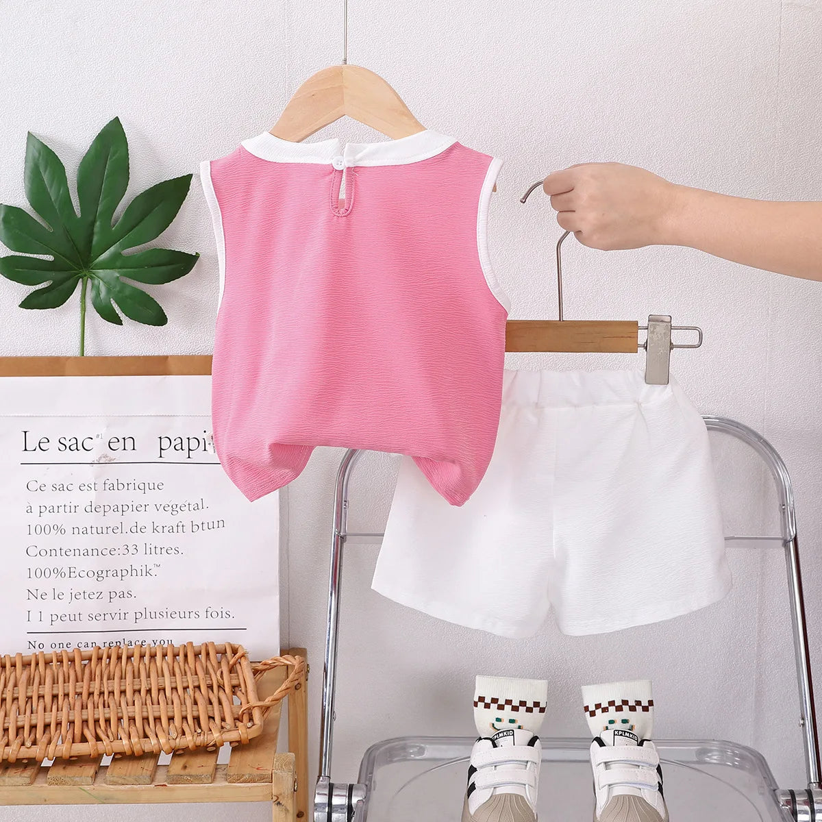 Toddler Girls Sleeveless Vest Shorts 2 Pcs Outfits