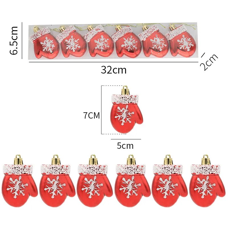 6pcs Christmas Tree Hanging Ornaments for Home childrensterritory