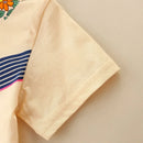 Guitar Print Summer Cotton Tops for Little Girls childrensterritory