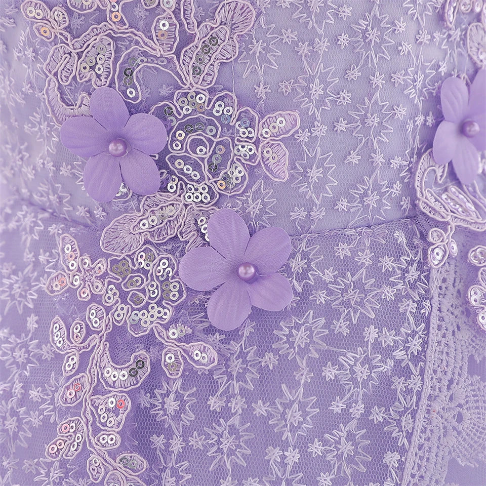 Baby Girl Lace Embroidered Formal Occasion Gowns