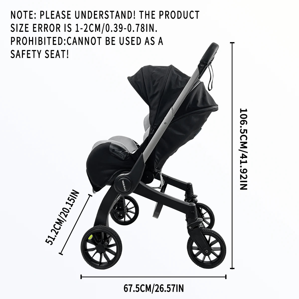 Newborn Lightweight Pushchair with Adjustable Handle childrensterritory