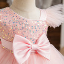 Baby Girls Sequins Fly Sleeves Tutu Wedding Party Princess Outfits childrensterritory