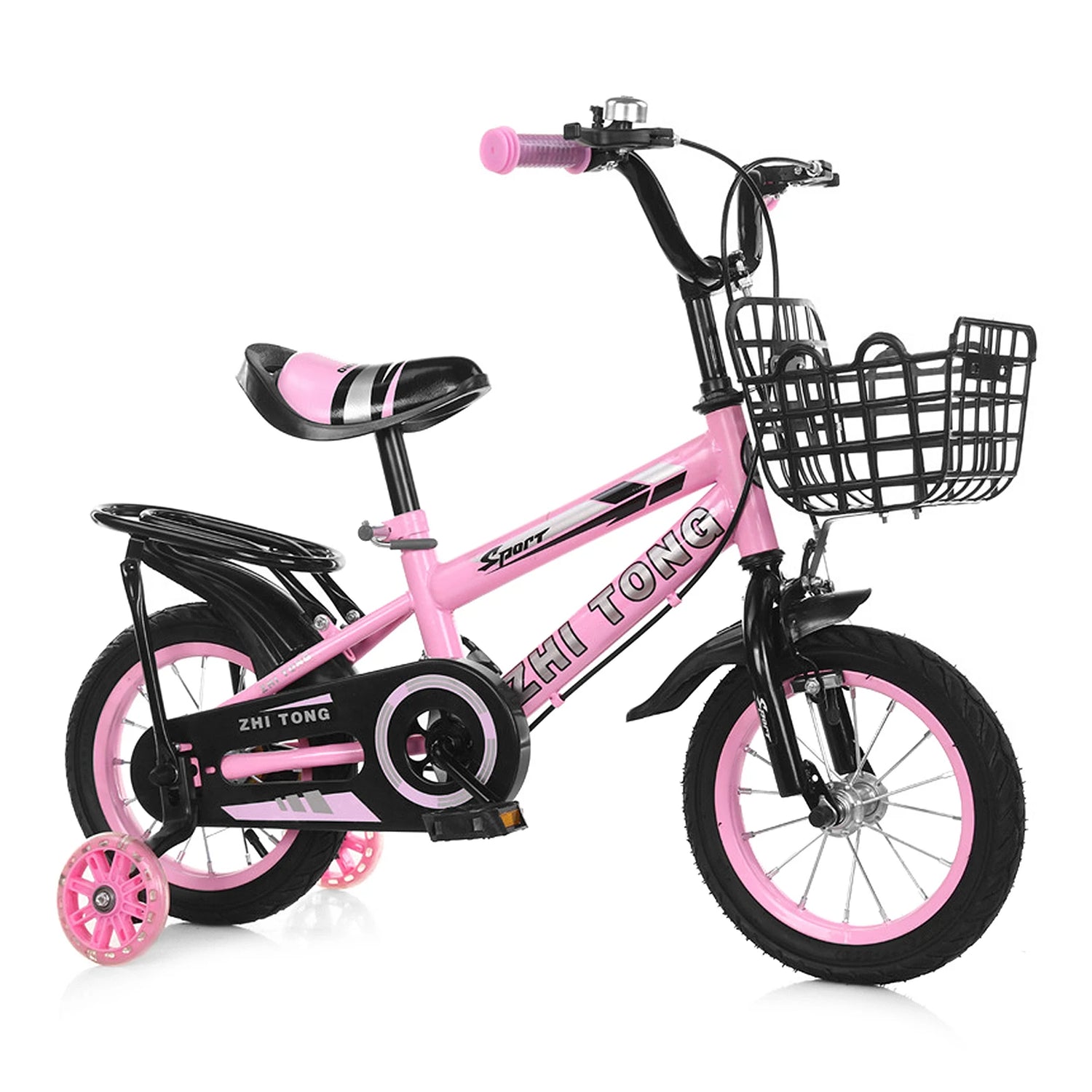 12/14/16 Inch Adjustable Kids Bicycle with Detachable Basket