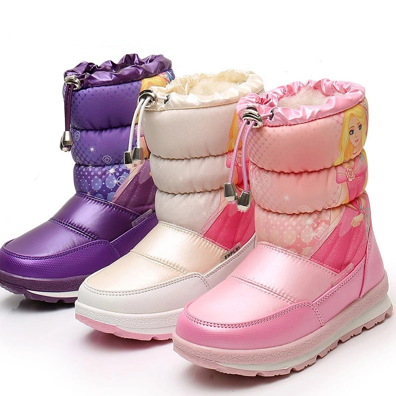 Kids Girls Real Wool Winter Warm Snow Boots childrensterritory