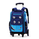 Cartoon Design High Capacity Kids Rolling School Backpack