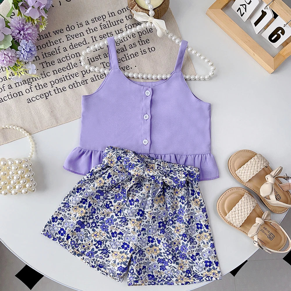 2pcs Summer Short Clothing Set For Girls childrensterritory