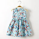 Little Girls Elegant Floral Animal Print Cotton Dresses childrensterritory
