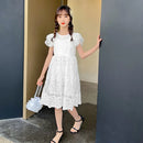 Kids Girls Floral Lace Casual Style Summer Dress