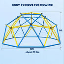 10FT Climbing Dome with Canopy and Swing for Kids