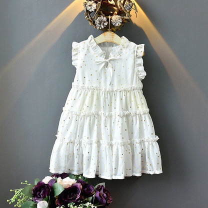 Kids Girls Starry Sequins Wedding Party Dresses