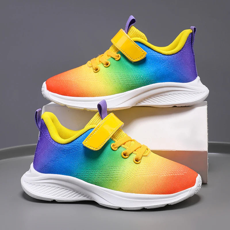 Colorful Kids Girls Casual Sneakers, Tennis Shoes childrensterritory