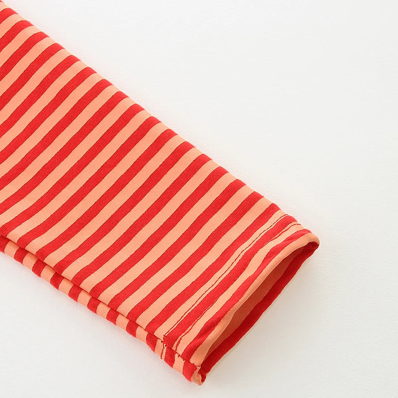 Girls’ Stylish Cartoon-Design Long-Sleeve Casual Dresses