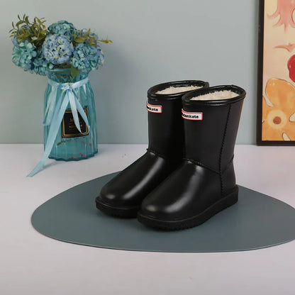 Kids Waterproof Winter Rain/Snow Boots with Fleece Inside childrensterritory
