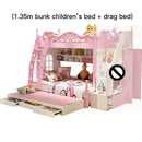 High And Low Pink Princess Castle Kids Bed childrensterritory