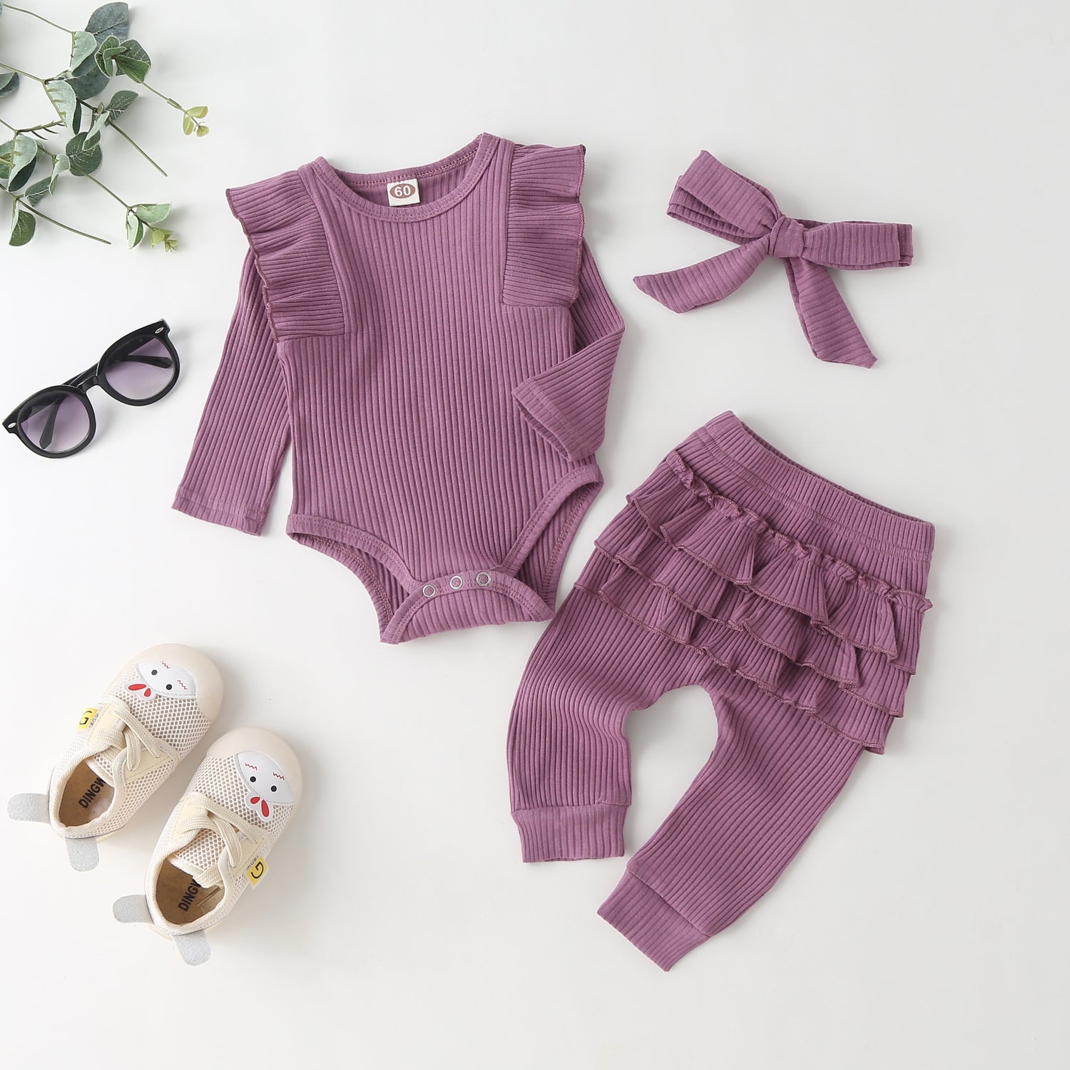 Baby Girl Printed 3 Pieces Outfits New Born Clothes Set childrensterritory