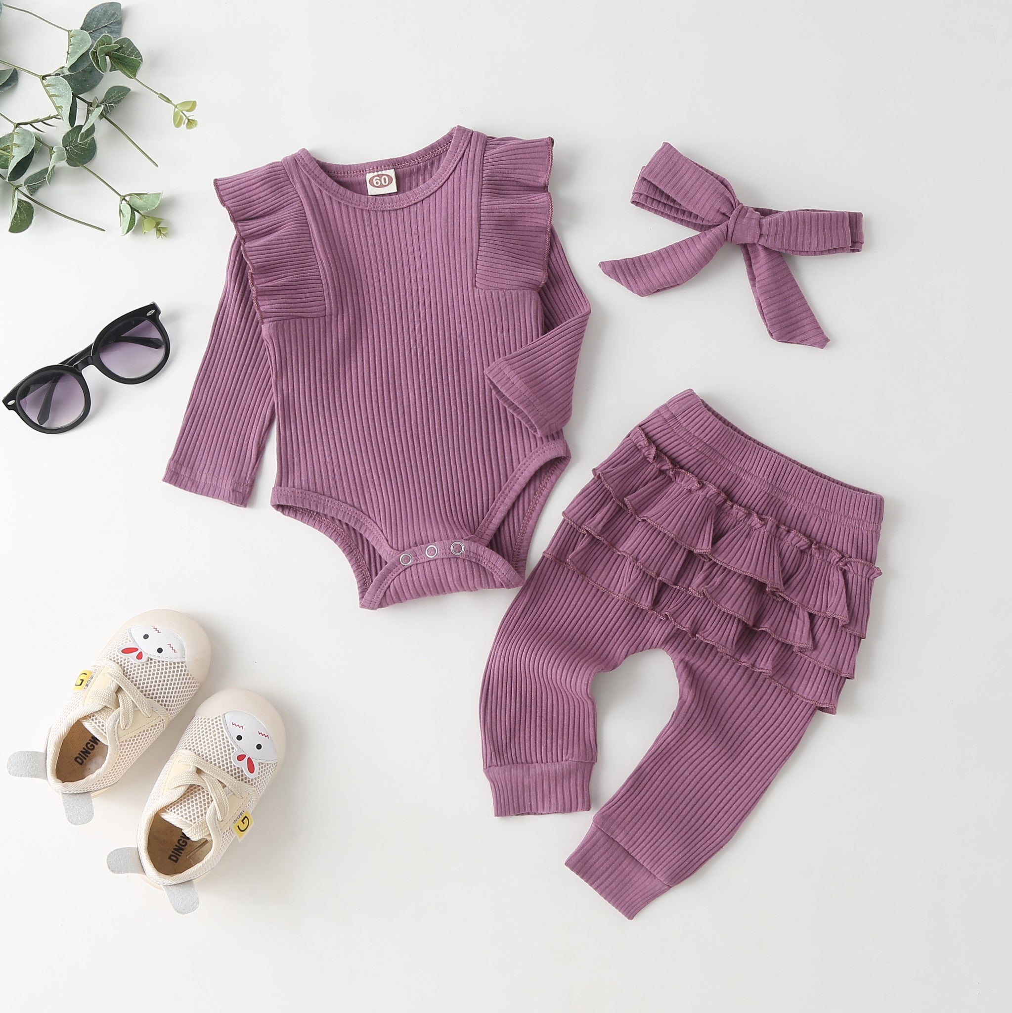 Baby Girl Printed 3 Pieces Outfits New Born Clothes Set childrensterritory