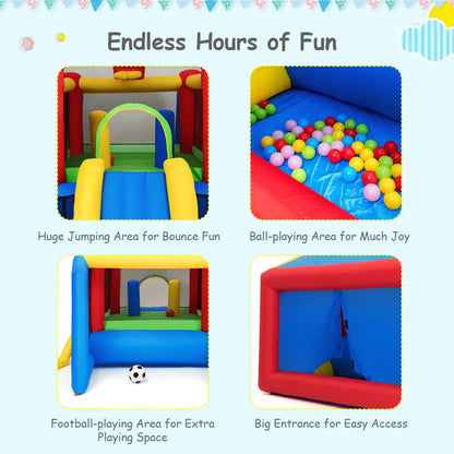 Kids Inflatable Slide Jumping Castle with 550W Blower childrensterritory