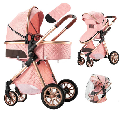 Luxury 2-in-1 Foldable High Landscape Baby Stroller childrensterritory
