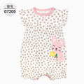 Baby Cartoon Print Cotton Short-Sleeve Summer Romper childrensterritory