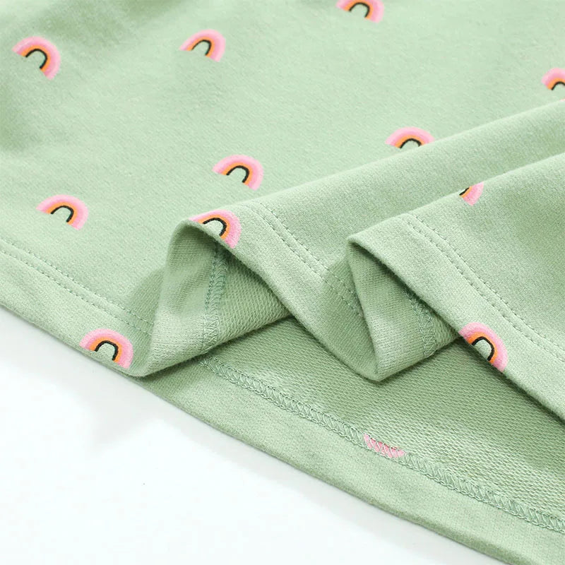 Round Neck Printed Casual Dresses For Girls childrensterritory