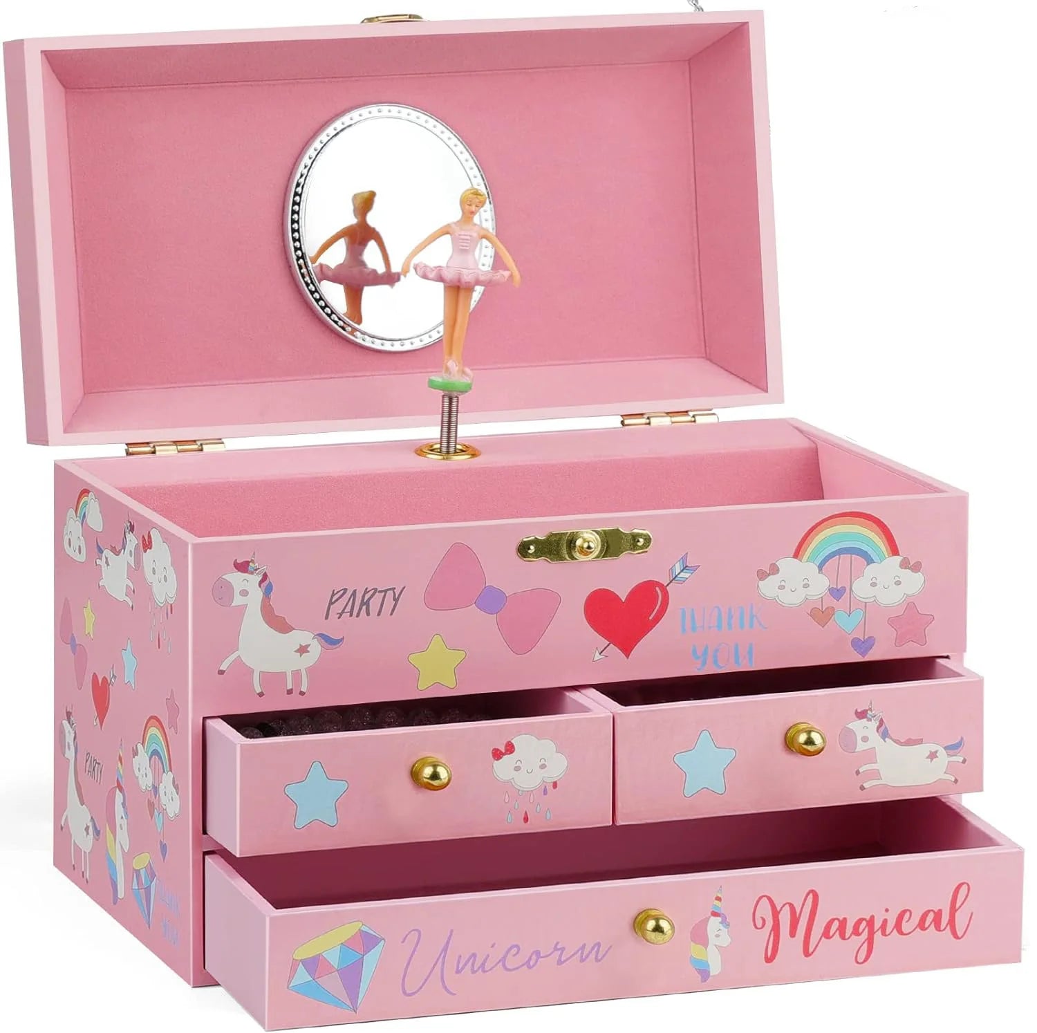 Musical Ballerina Jewelry Box for Kids Girls