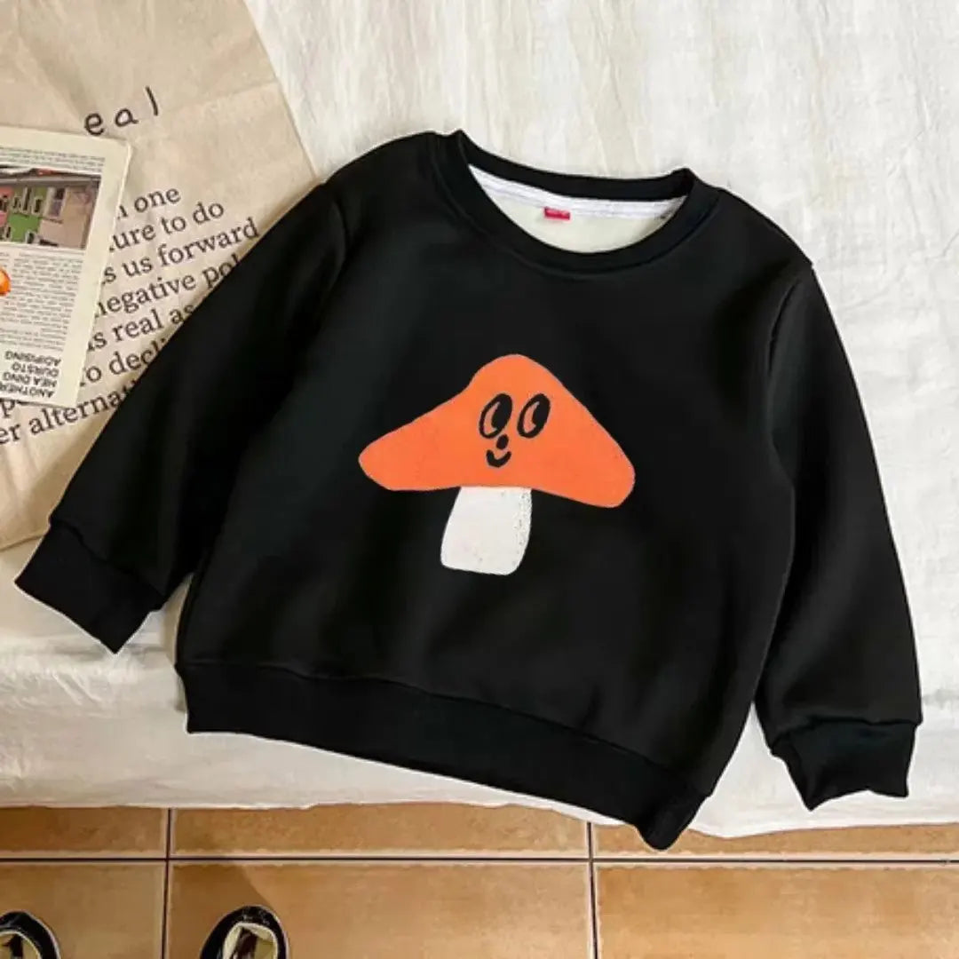 Kids Cartoon Print Long Sleeves Winter Sweater