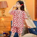 Kids Cartoon Print Short Sleeves Summer Pajamas Sets childrensterritory