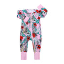 Long Sleeves Printed Baby Girl/Boy Zipper Bodysuits childrensterritory