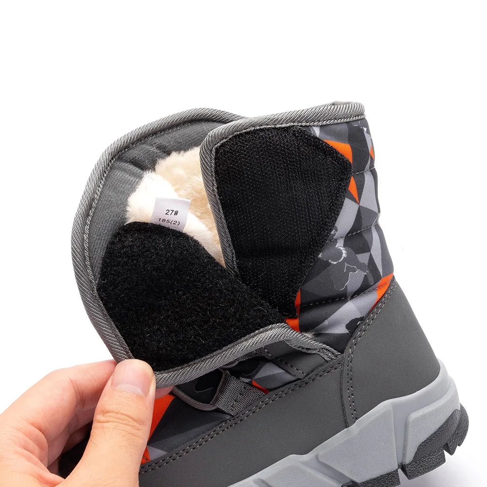-30 Degree Kids Thick Mid Warm Waterproof Non-slip Boots childrensterritory